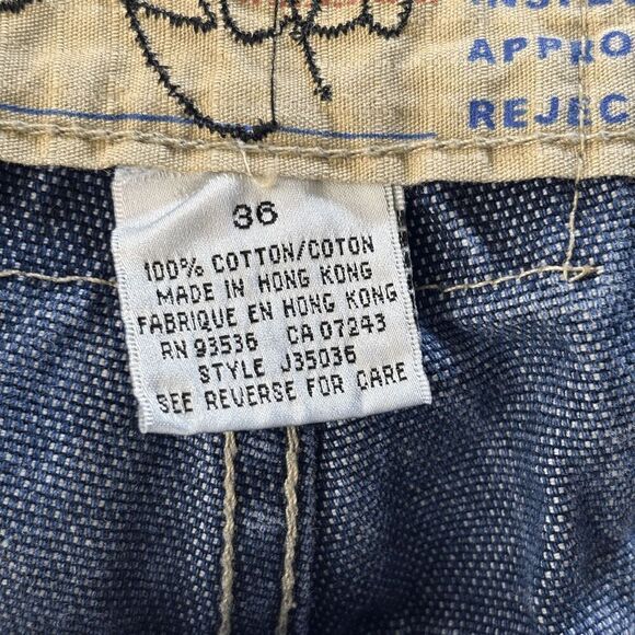 Vintage Marc Ecko Mens Jeans 36x31 Blue Limited Edition Classic Carpenter Y2K - Picture 9 of 11